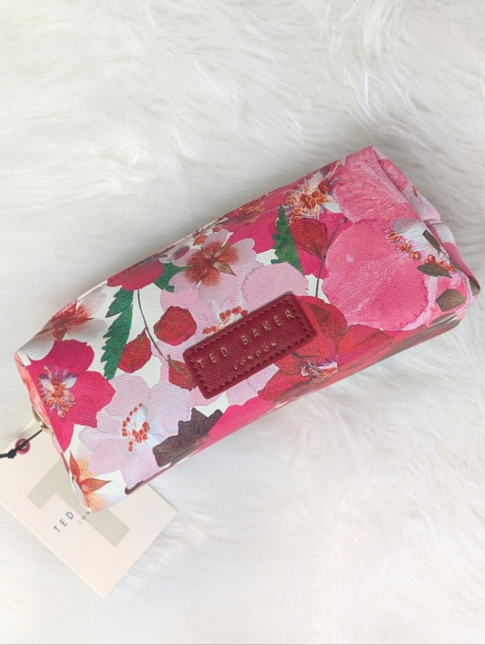 Ted Baker Cosmetic Pouch, Pressed Flowers Print 🌸 Incl 2 Small Travel Bottles